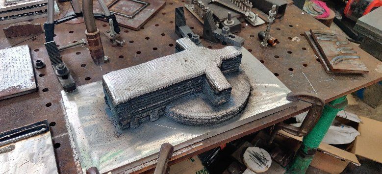 Aluminium part: As printed
