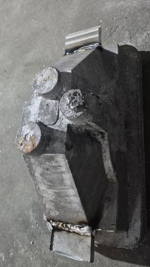 Close-up of cast aluminium part showing dimensional accuracy
